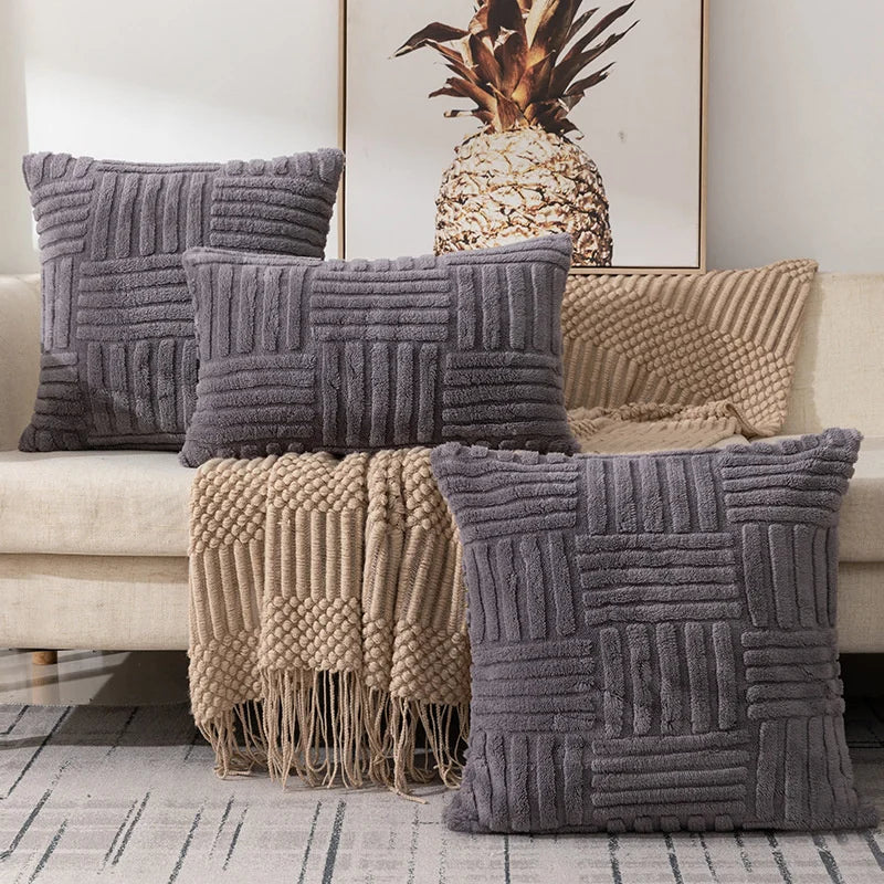 DecorBites™ Geometric Design Cushion Cover Set for Stylish Sofa Decor Home Living