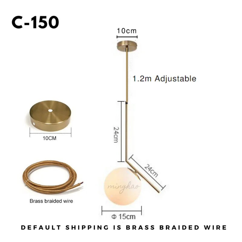 DecorBites™ Glass Ball LED Chandelier - Minimalist Nordic Art for Home, Restaurant, Bar & Bedroom