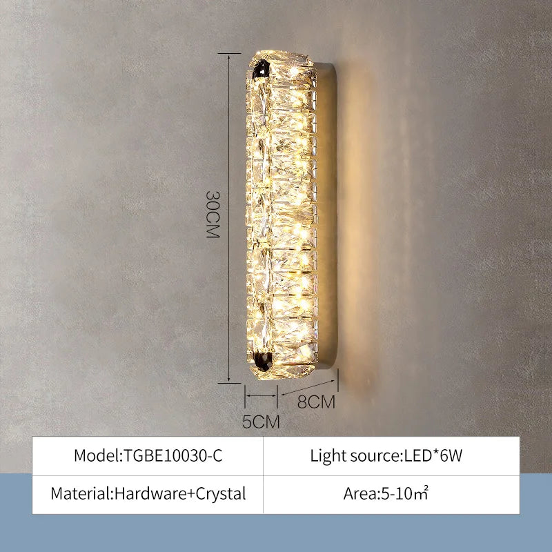 DecorBites™ Crystal Chandelier Lights for Living Dining Bedroom LED Dimmable Lustre Lighting