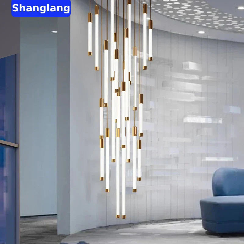 DecorBites™ LED Chandeliers Modern Staircase Ceiling Pendant Lighting Luxury Living Room Decor