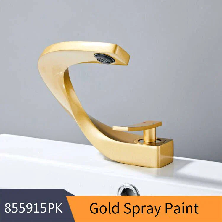 DecorBites™ Basin Faucet Modern Brass Mixer Tap for Elegant Bathroom, Single Handle