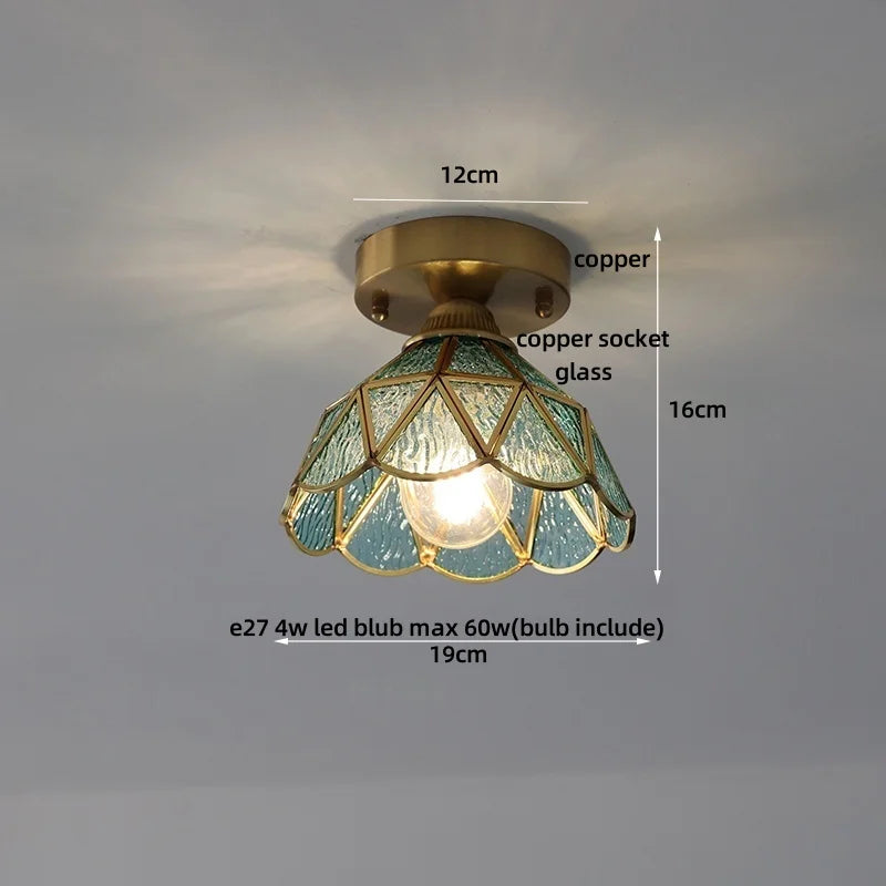 DecorBites™ Glass Flower LED Ceiling Lights - Modern Nordic Canopy Lamparas Techo