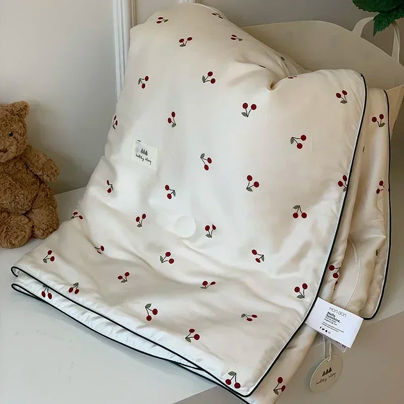 DecorBites™ Cherry Lyocell Fiber Cooling Blanket for Child Adults