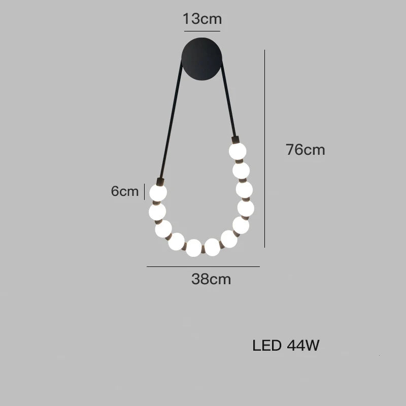 DecorBites™ Art Deco Glass LED Wall Sconce Black Gold Bedroom Corridor Lighting
