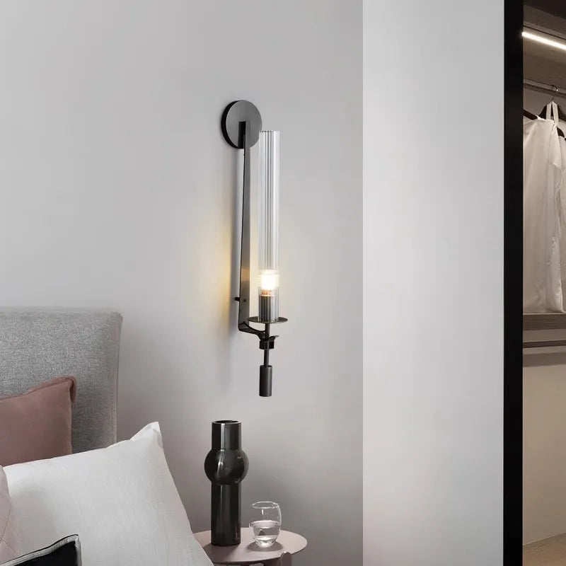 DecorBites™ Gold Glass Wall Lamp: Modern Nordic Sconce for Living Room, Bedroom, Porch, Dining Decor