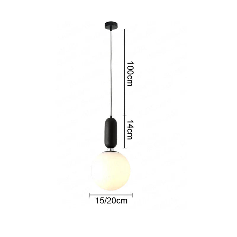 DecorBites™ LED Glass Ball Pendant Lights for Home Decor Lighting