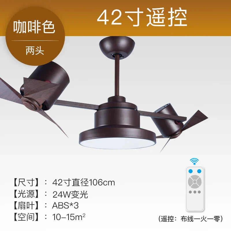 DecorBites™ Ceiling Fan Lamp Invisible European Style Bedroom Electric Fan Simple Design