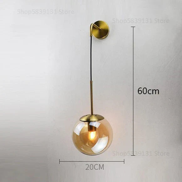 DecorBites™ Glass Ball Wall Lamp - Nordic Retro LED Lighting Fixture