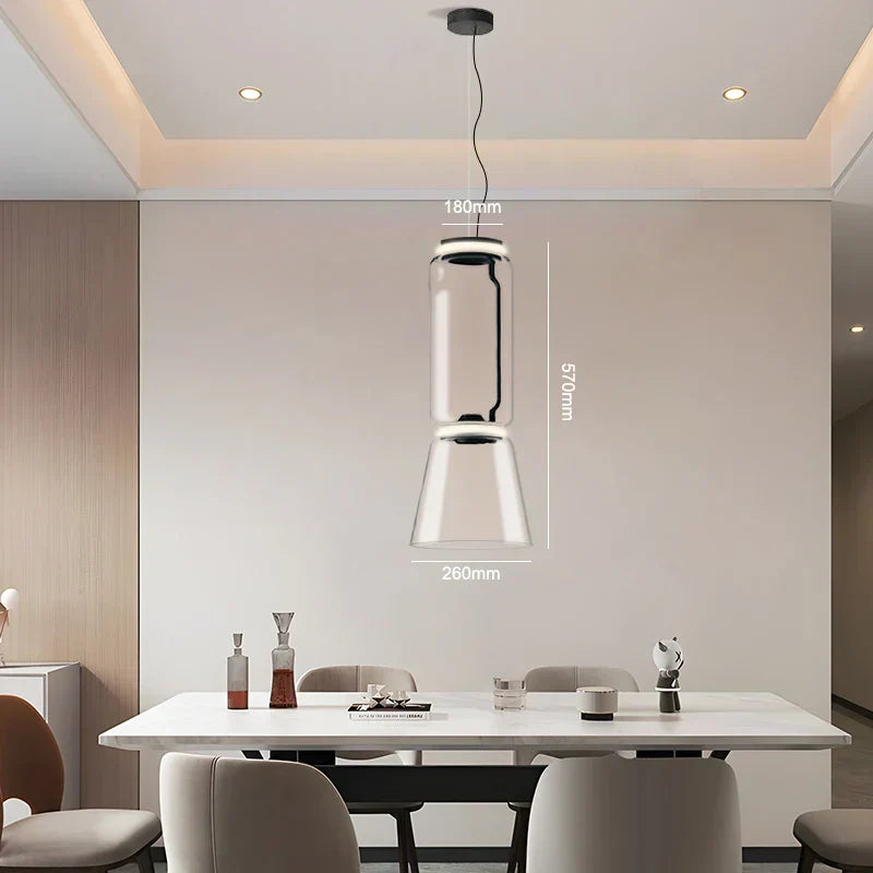 DecorBites™ Glass LED Pendant Light - Stylish and Modern Illumination for Various Spaces