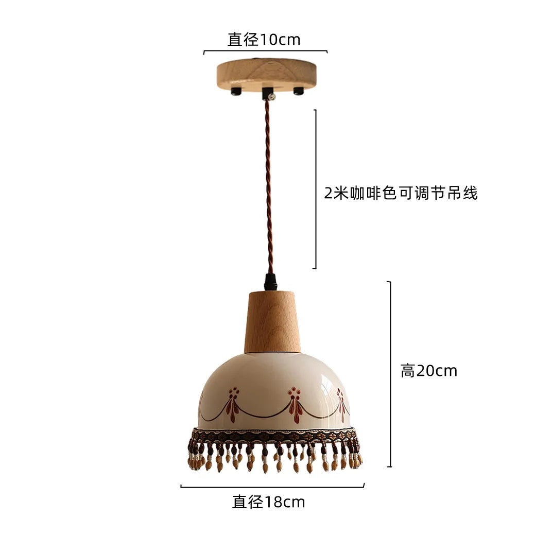 DecorBites™ LED Pendant Lamp Modern Style Home Lighting Living Room Study Bar White Flower Ceramic