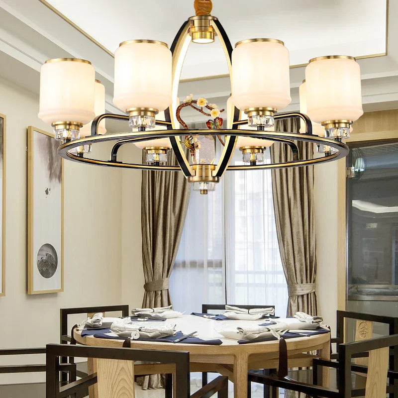 DecorBites™ Luxe Jade Chandelier for Living Room and Villa Hall