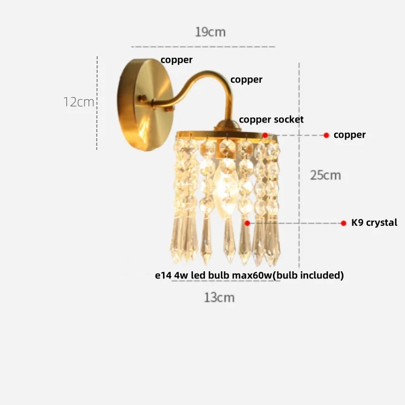 DecorBites™ Conch Copper LED Wall Light Fixture with Pull Chain Switch