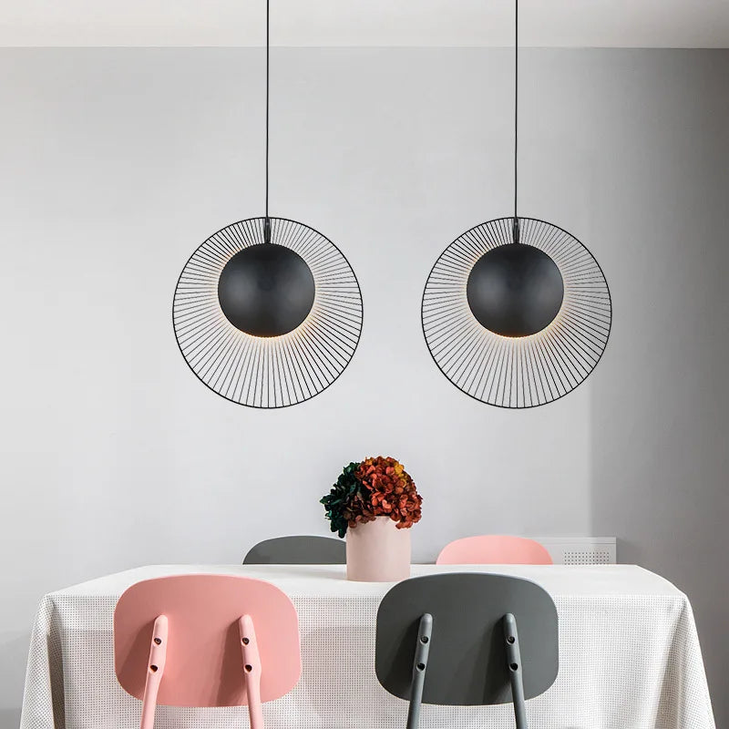 DecorBites™ LED Oyster Pendant Lamp: Adjustable Hanging Light for Loft Bedroom Decor