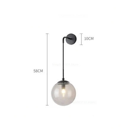 DecorBites™ Glass Ball LED Wall Light for Bedroom Decoration and Living Room Fixtures