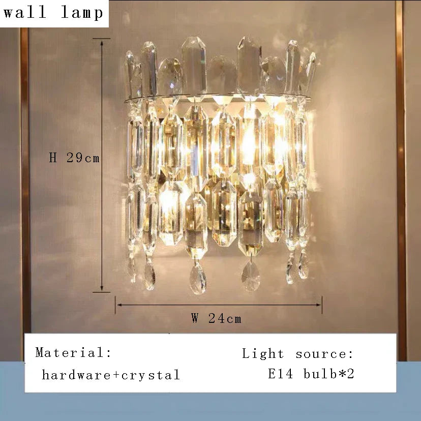 DecorBites™ Cone Crystal Ceiling Chandelier - Stainless Steel Luxury Living Room Decoration