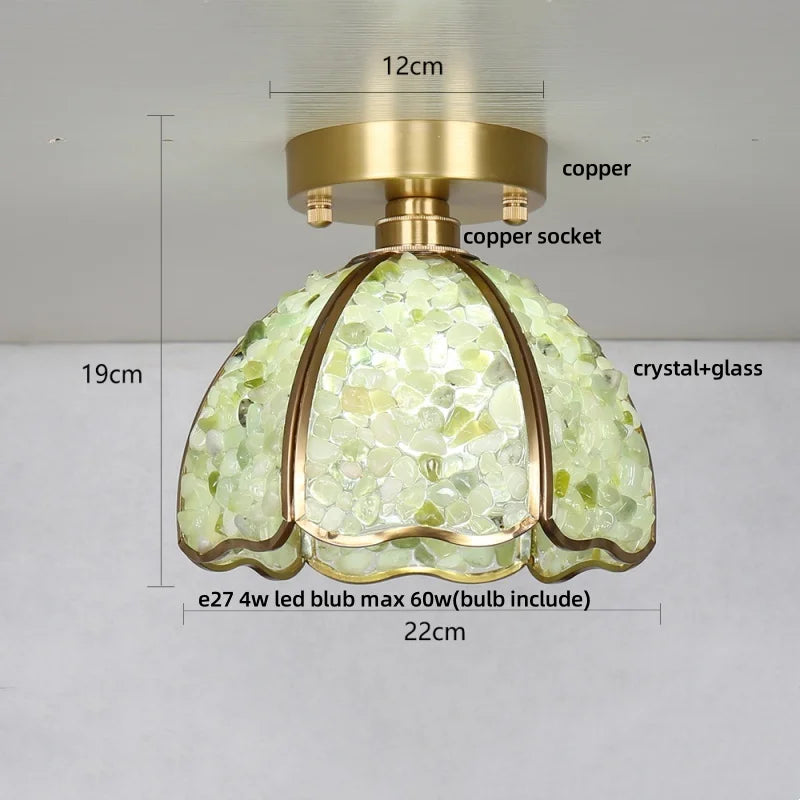 DecorBites™ Column Glass Crystal Ceiling Light for Nordic Modern Home Decor
