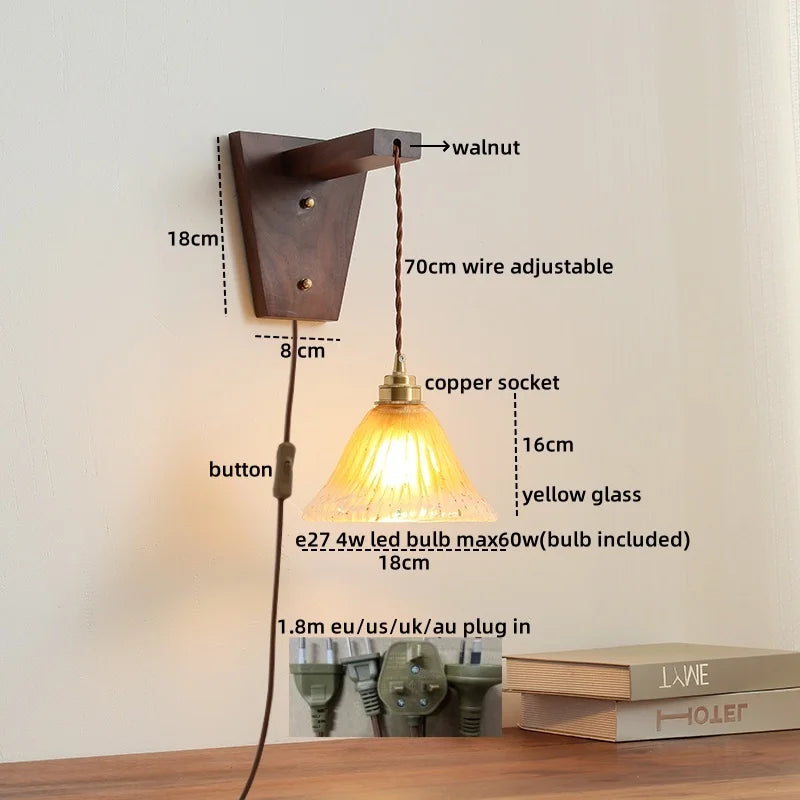 DecorBites™ LED Glass Sconce Wall Lamp Nordic Stair Light Fixtures