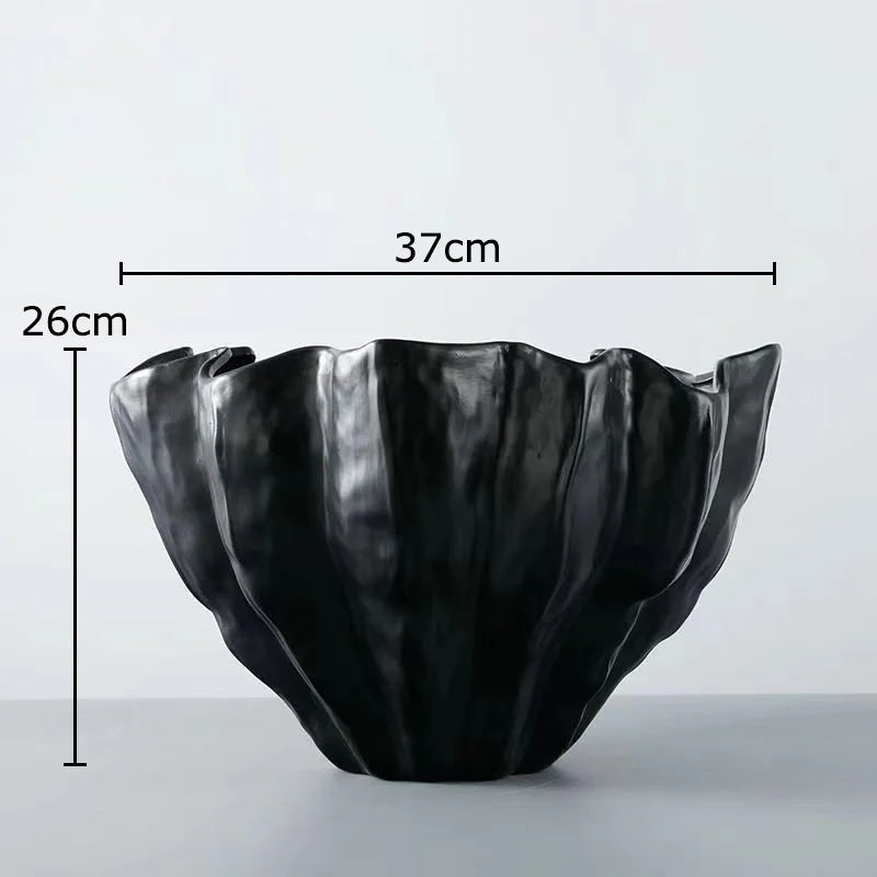 DecorBites™ Black Resin Bud Vase Modern Room Decor Flowers Arrangement Desk Vase