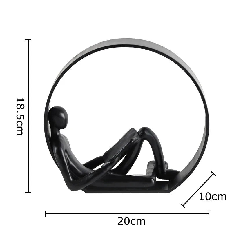 DecorBites™ Abstract Resin Characters Desk Decoration Ornament for Room Aesthetic Decor