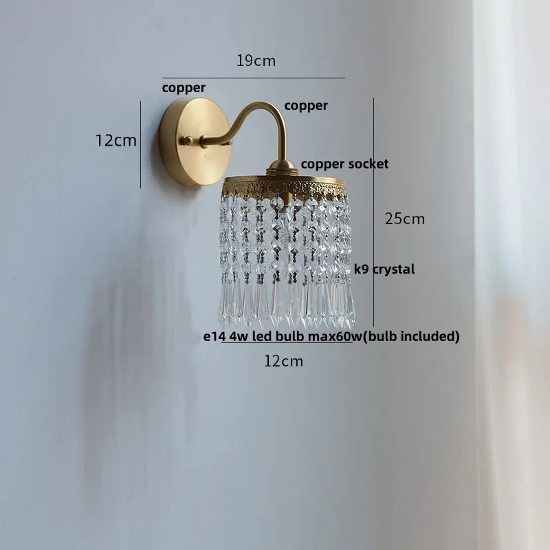 DecorBites™ Conch Copper LED Wall Light Fixture with Pull Chain Switch