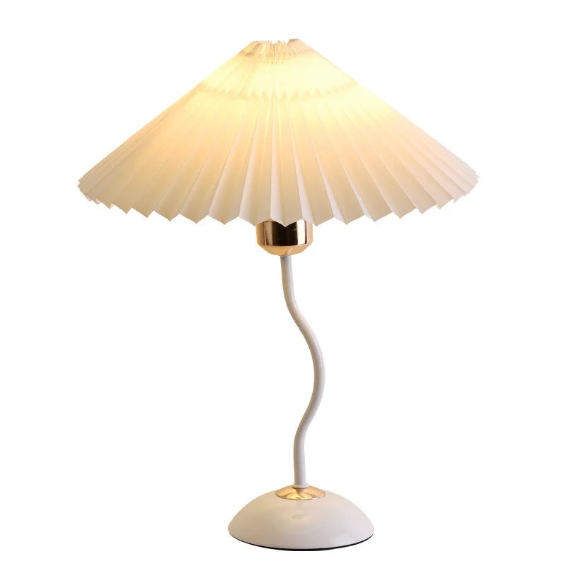 DecorBites™ Adjustable Pleated Table Lamp LED E27 Desk Light for Bedroom Living Room