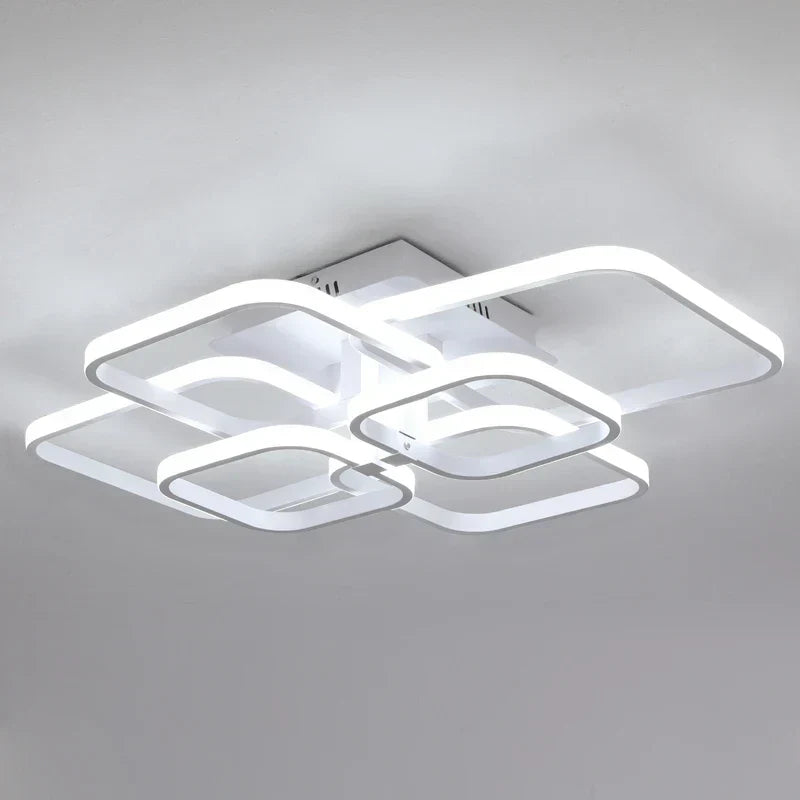 DecorBites™ LED Square Chandelier Ceiling Light for Living Room Bedroom