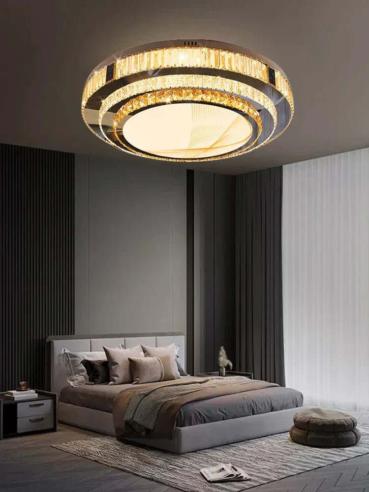 DecorBites™ Gold Crystal Ceiling Lights for Modern Home Decor