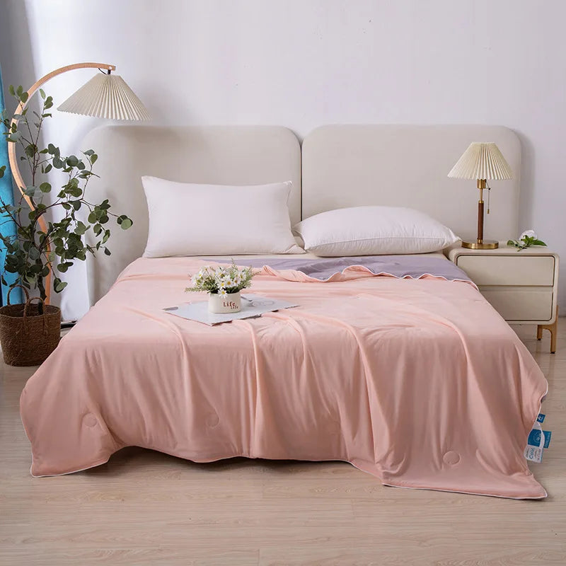 DecorBites™ Double Side Ice Cream Air Conditioning Quilt: Soft, Breathable, Machine Washable Summer Blanket