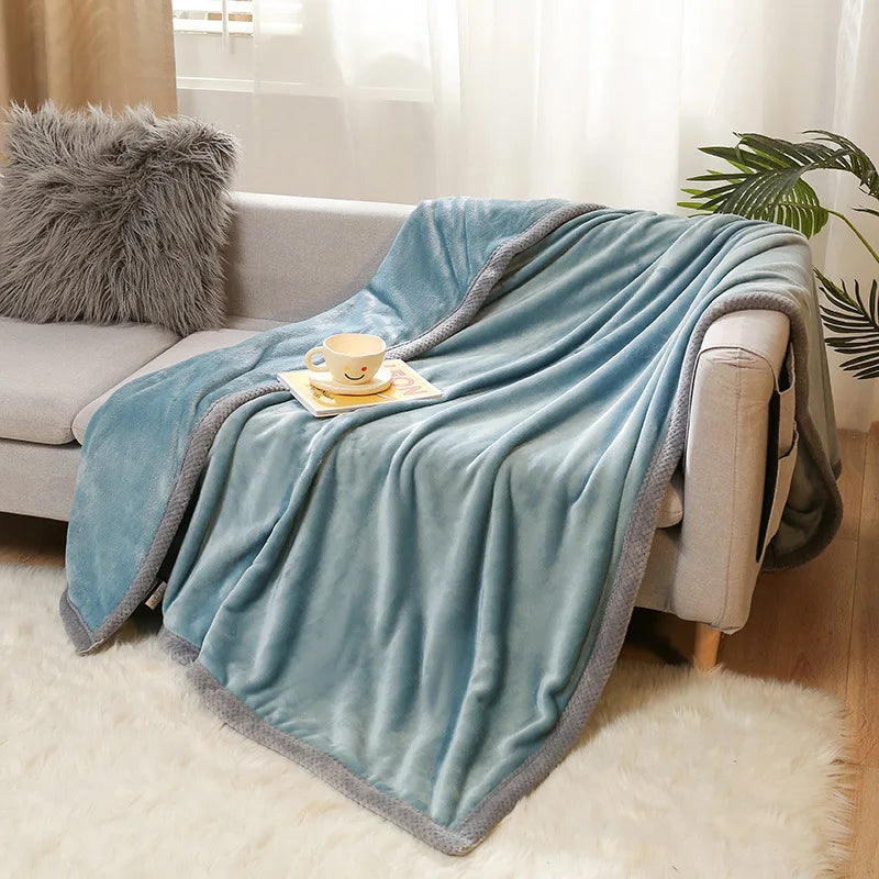 DecorBites™ Cartoon Flannel Blanket: Soft & Skin-Friendly for Summer & Autumn Beds.