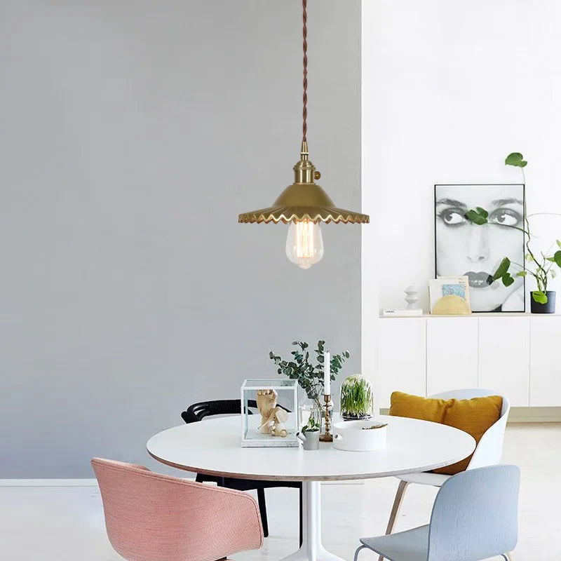 DecorBites™ Glass Flounce LED Pendant Light - Stylish Nordic Design