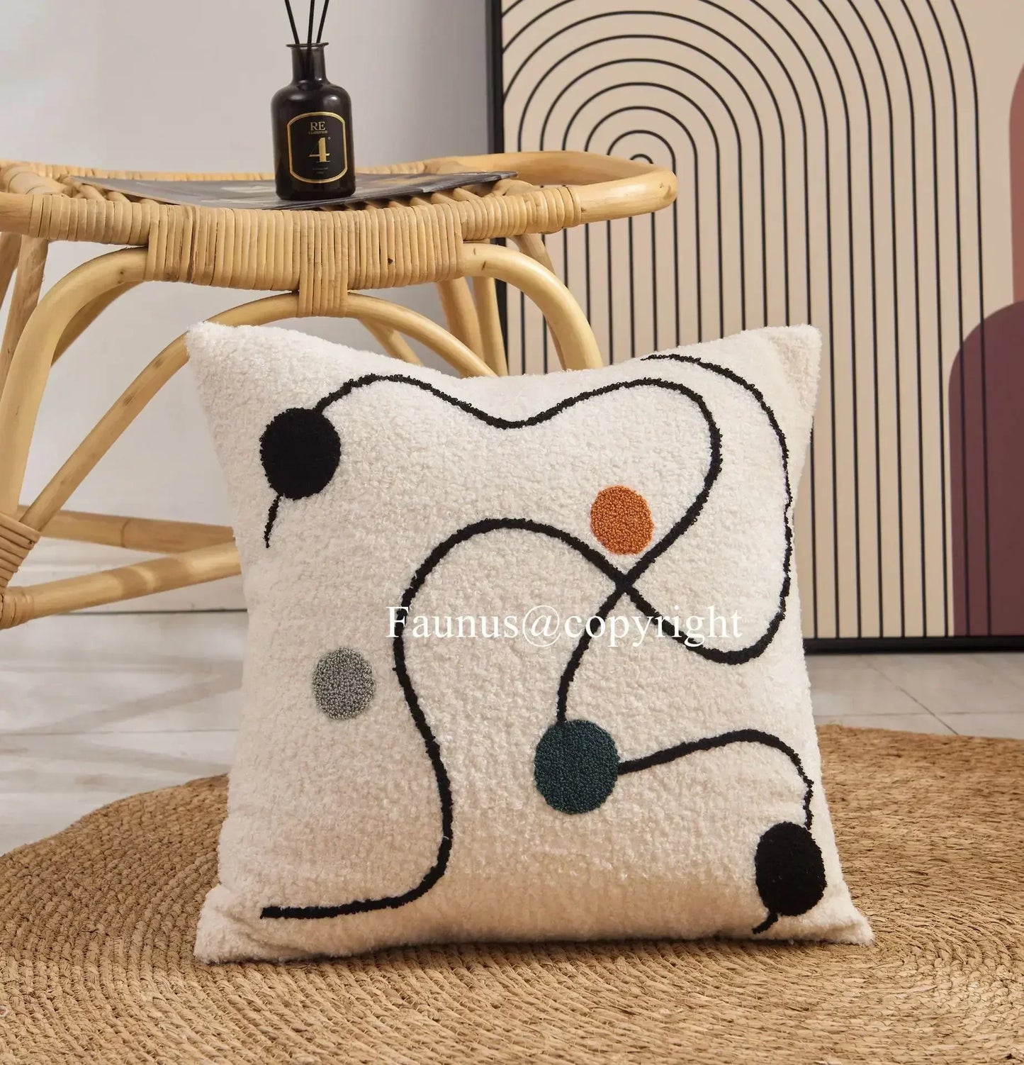 DecorBites™ Geometric Embroidery Cushion Covers: Nordic Modern Decorative Pillowcase for Living Room