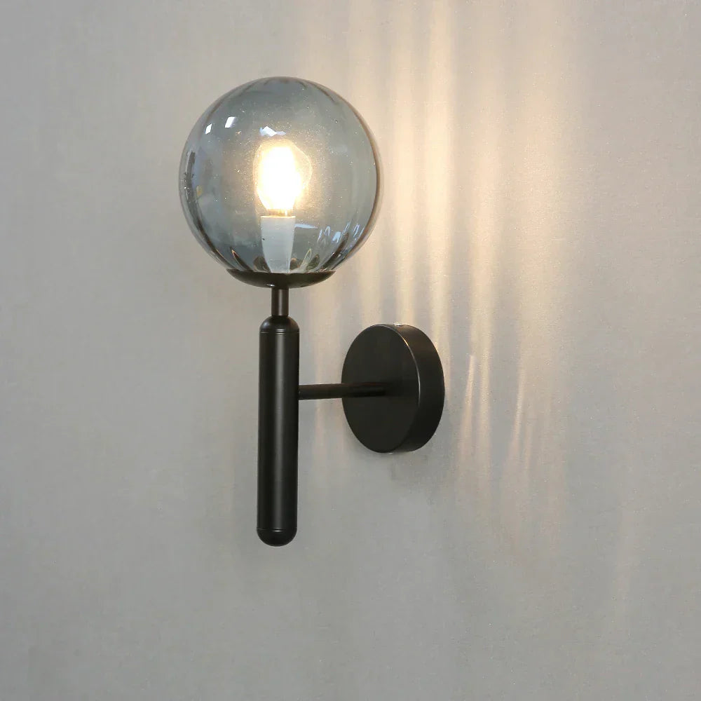 DecorBites™ Glass Ball LED Wall Lamp Modern Bedroom Beside Light Fixture