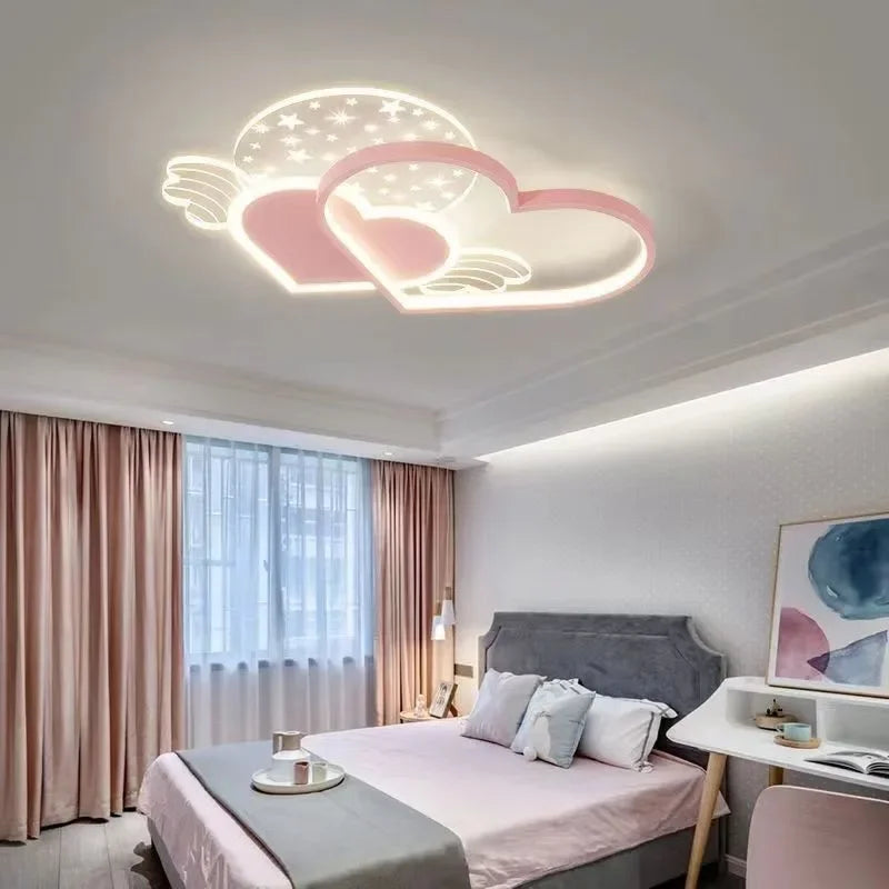 DecorBites™ Children's Love LED Chandelier: Kids Room Bedroom Lighting Fixture