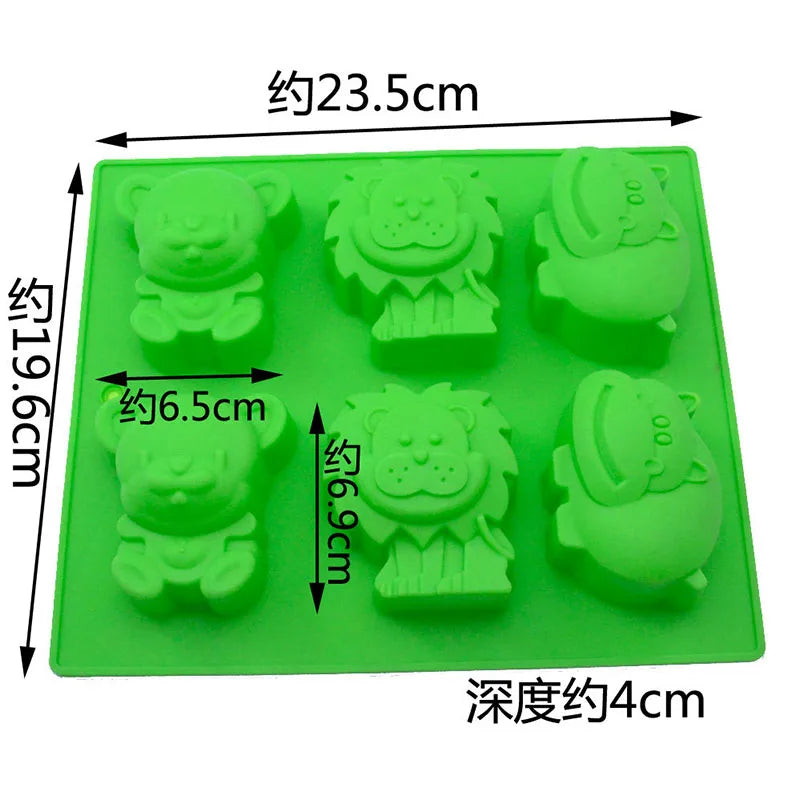 DecorBites™ Lion Hippo Silicone Mold: DIY Baking Chocolate Fondant Mold