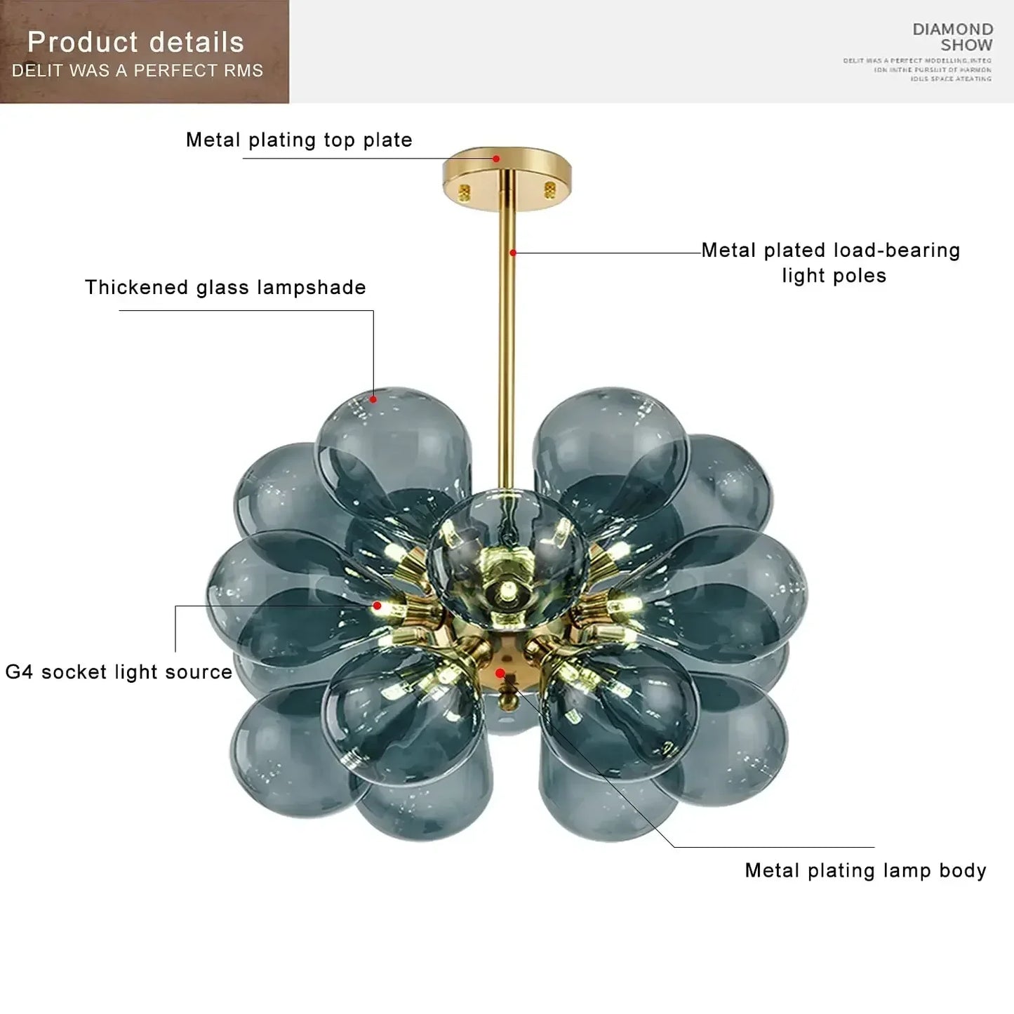 DecorBites™ Glass Ball LED Pendant Lights - Modern Designer Kitchen Dining Room Lamp