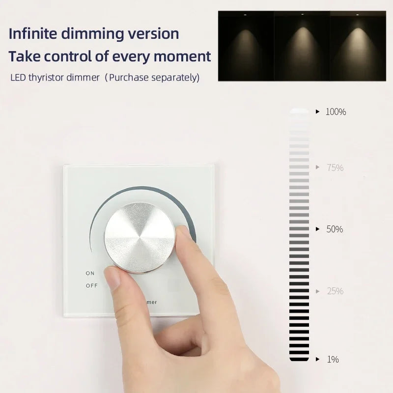 DecorBites™ 7W LED Recessed Downlight, Dimmable, CRI97, Angle Adjustable Spot Light