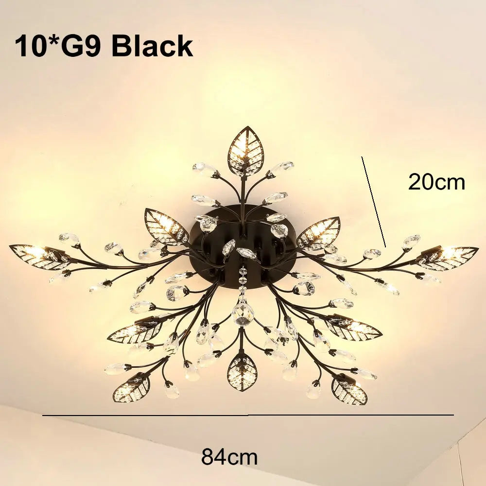 DecorBites™ Crystal Ceiling Chandelier for Living Room Bedroom Kitchen Indoor LED Lighting