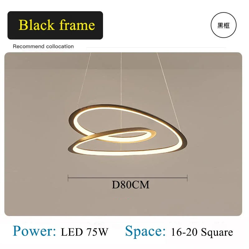 DecorBites™ Kepler Round LED Chandelier for Living Room Decor White Pendant Lamp