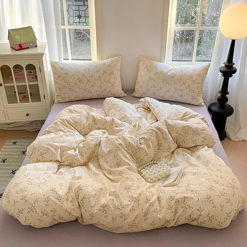 DecorBites™ Double-Layer Cotton Bedding Set - High-Quality, Ultra Soft Quilt Set