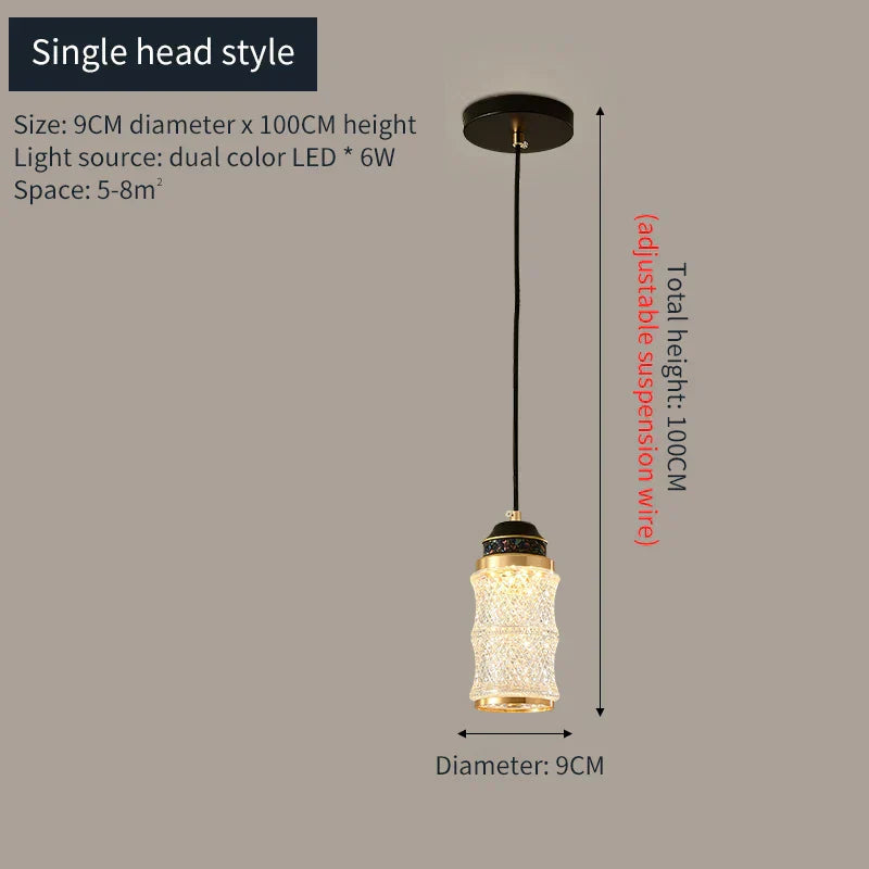 DecorBites™ Chinese Style Spiral Staircase Chandelier for Villa & Restaurant, LED Lamps