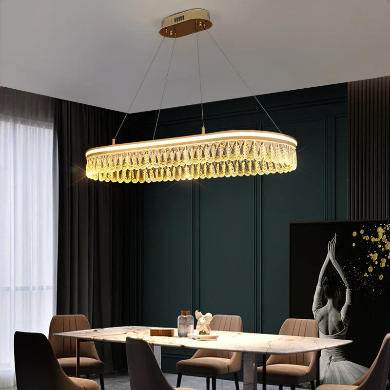 DecorBites™ Crystal Chandelier Luxury LED Lighting for Living Dining Kitchen Bedroom