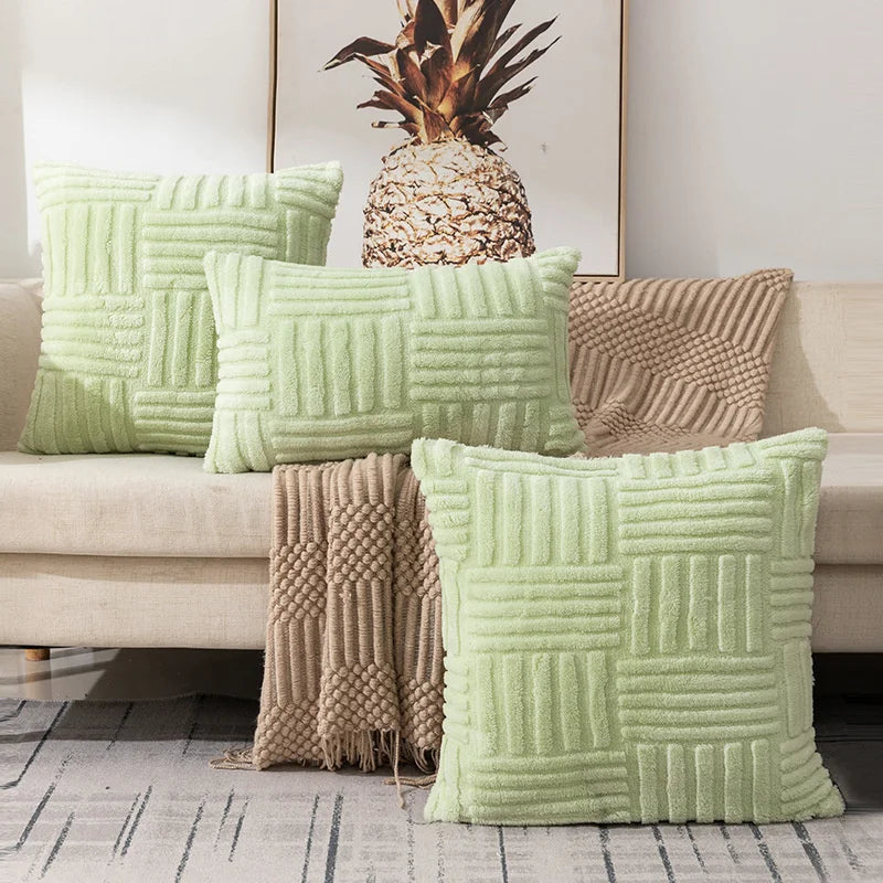 DecorBites™ Geometric Design Cushion Cover Set for Stylish Sofa Decor Home Living