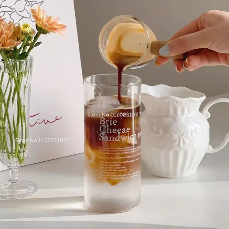 DecorBites™ Korean Style Glass Tumbler Tea Coffee Mug Waterbottle Kitchen Accessorie