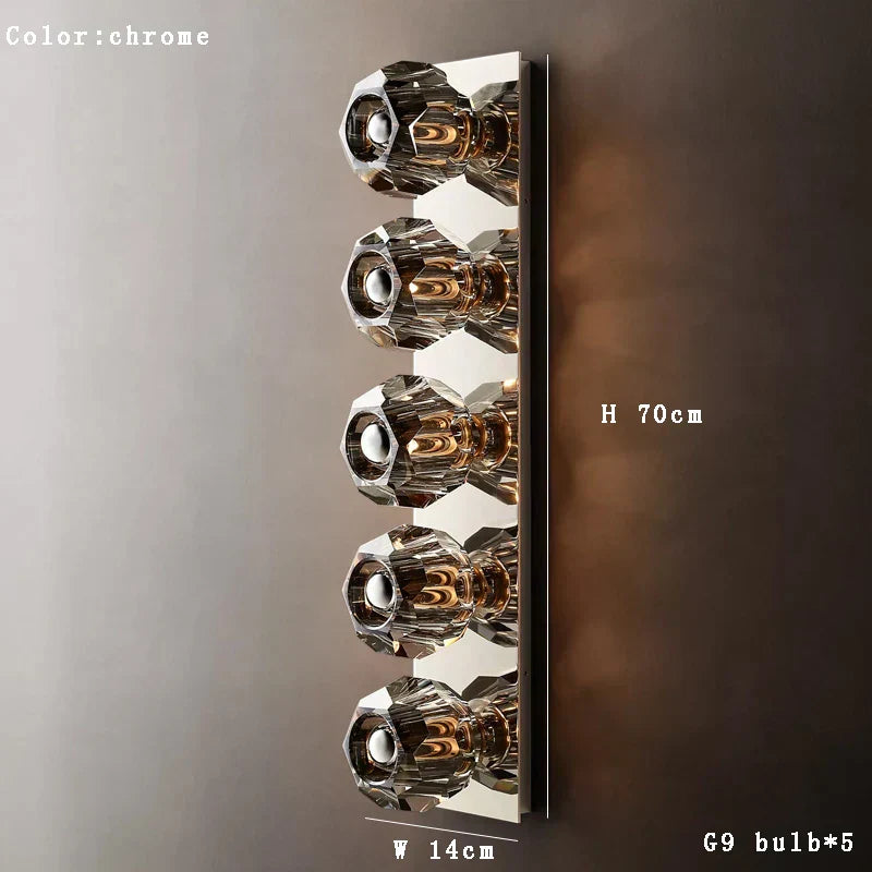 DecorBites™ Crystal Luxury Wall Lamp for Modern TV Background and Living Room Décor