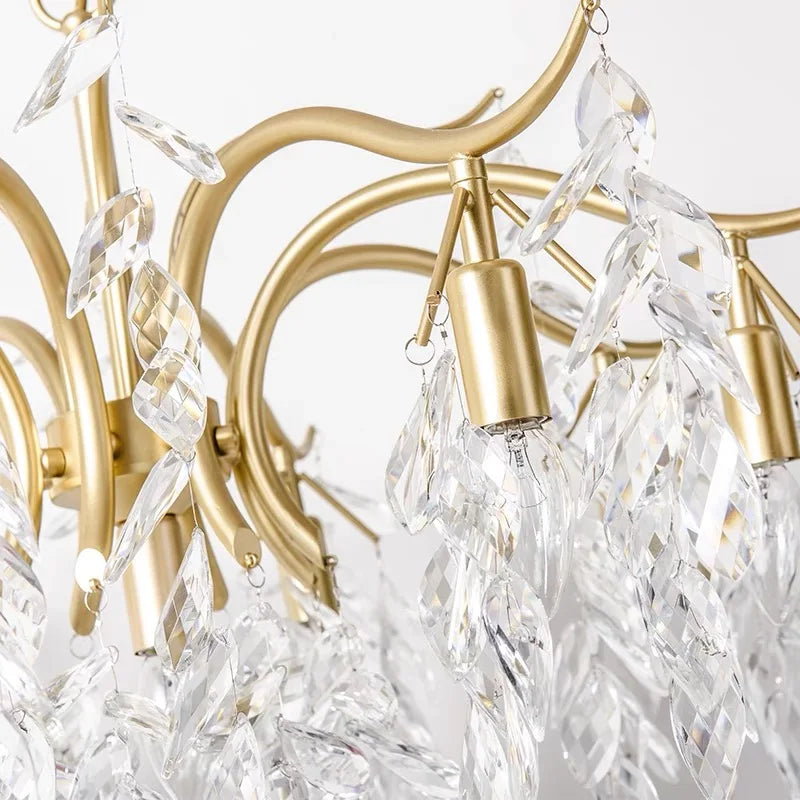 DecorBites™ Crystal Chandelier: Modern Luxe LED Branch Lighting for Living Room and Bedroom.