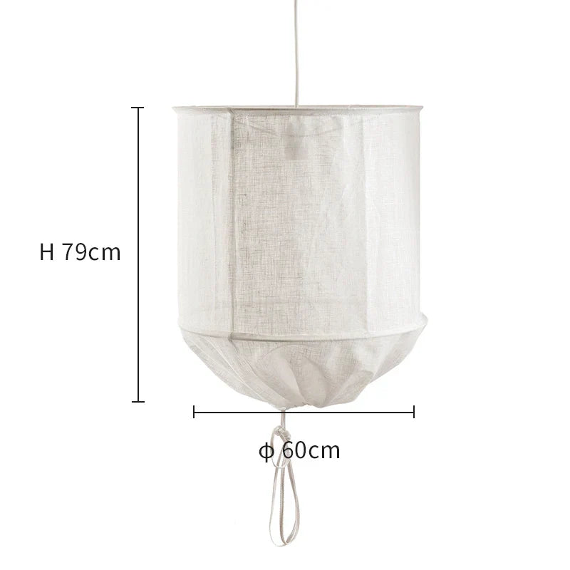 DecorBites™ Linen Cloth Pendant Light: Elegant Bohemian Fabric Chandelier for Home, Restaurant, Hotel