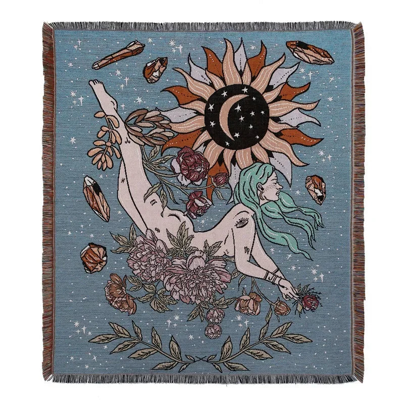 DecorBites™ Bohemian Outdoor Blanket - Luxury Tapestry Rug for Camping, Picnics, and Home Decor