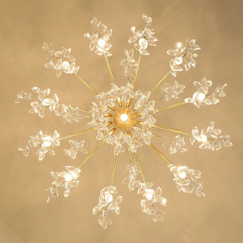 DecorBites™ Crystal Chandelier: Modern Luxe LED Branch Lighting for Living Room and Bedroom.