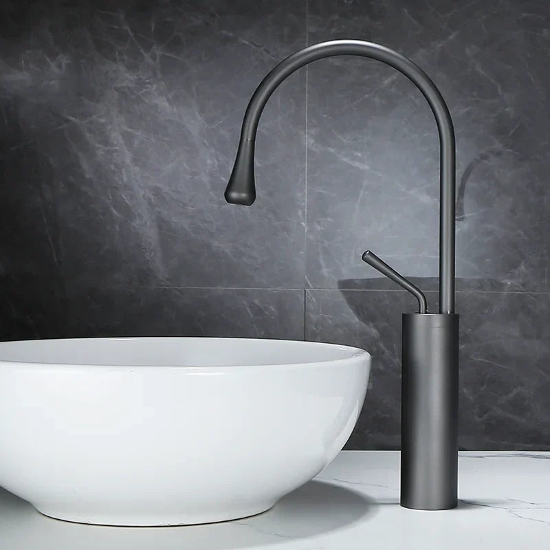DecorBites™ Antique Brass Bathroom Basin Faucet Hot Cold Black Sink Mixer Kitchen Water Crane