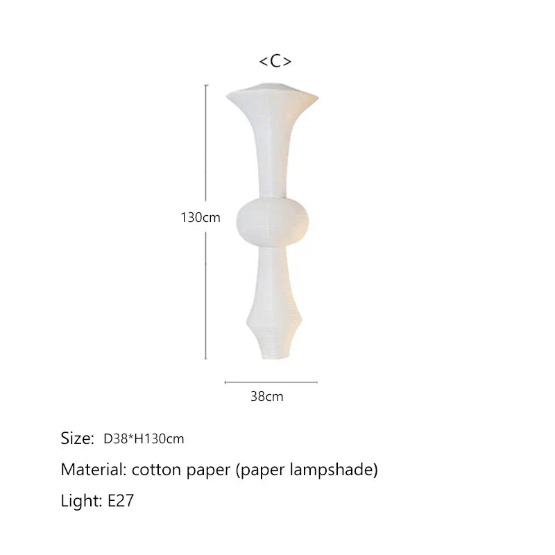 DecorBites™ Akari Rice Paper Pendant Lamp for Living Room Bedroom - Wabi Sabi Design